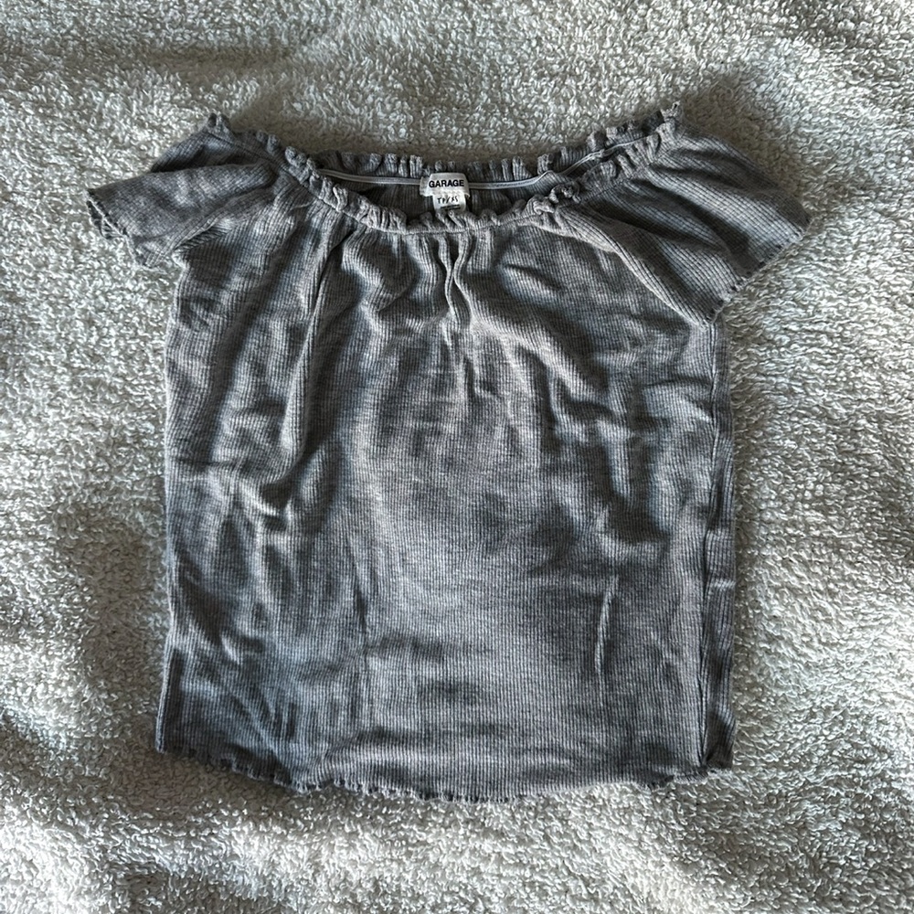 Garage off the shoulder top